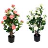 cay hoa hong gia 12 - Cây Hoa Hồng Giả Treo Tường